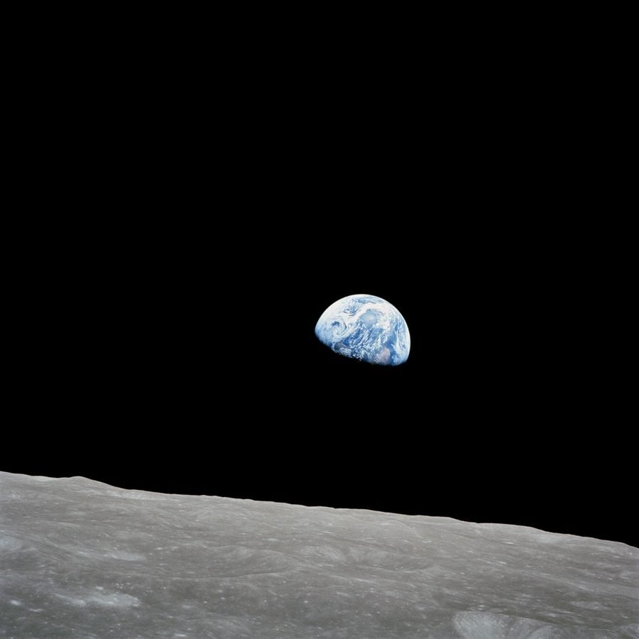 Historic Earthrise — Apollo 8, December 1968. Context for humanity’s lunar flights.
